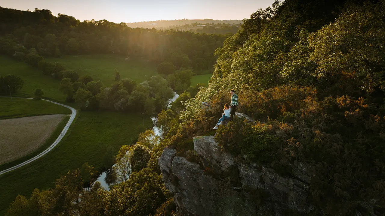 Point de vue sur la vall&eacute;e de la Souleuvre